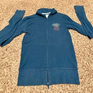 Hollister Aqua Blue Fitted Full-Zip Sweatshirt